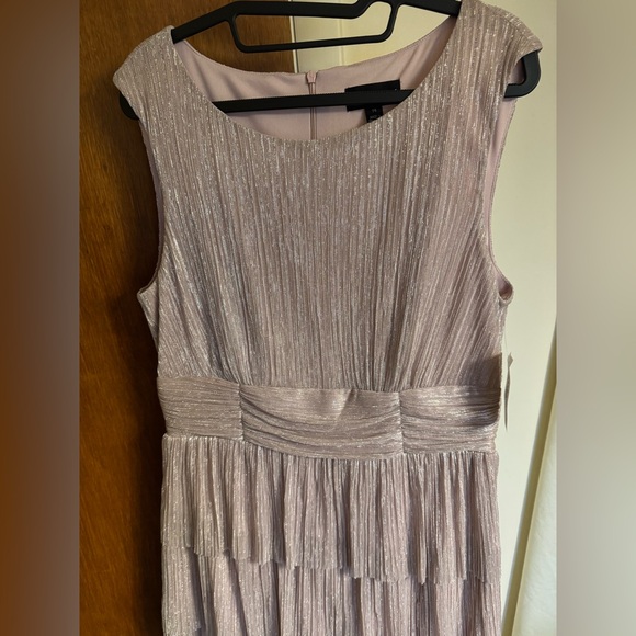NWT Connected Apparel Size 14 Dusty Rose Tiered Sheath Cocktail Dress - Picture 7 of 17